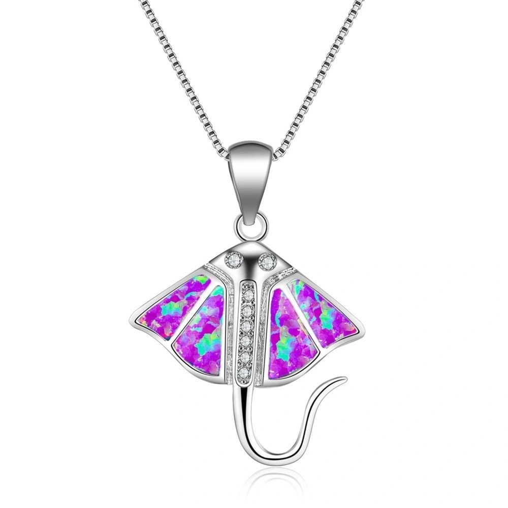 Opal 5 color whale necklace