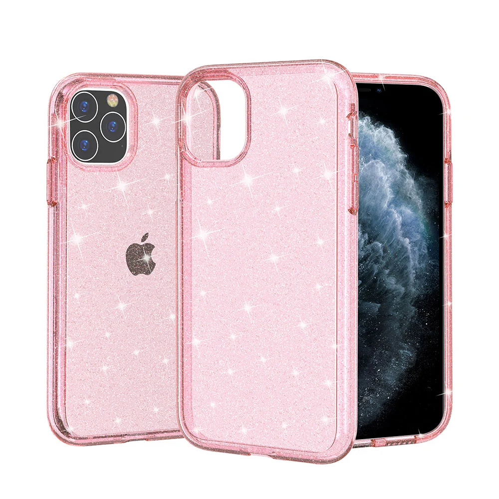 Translucent glitter phone case