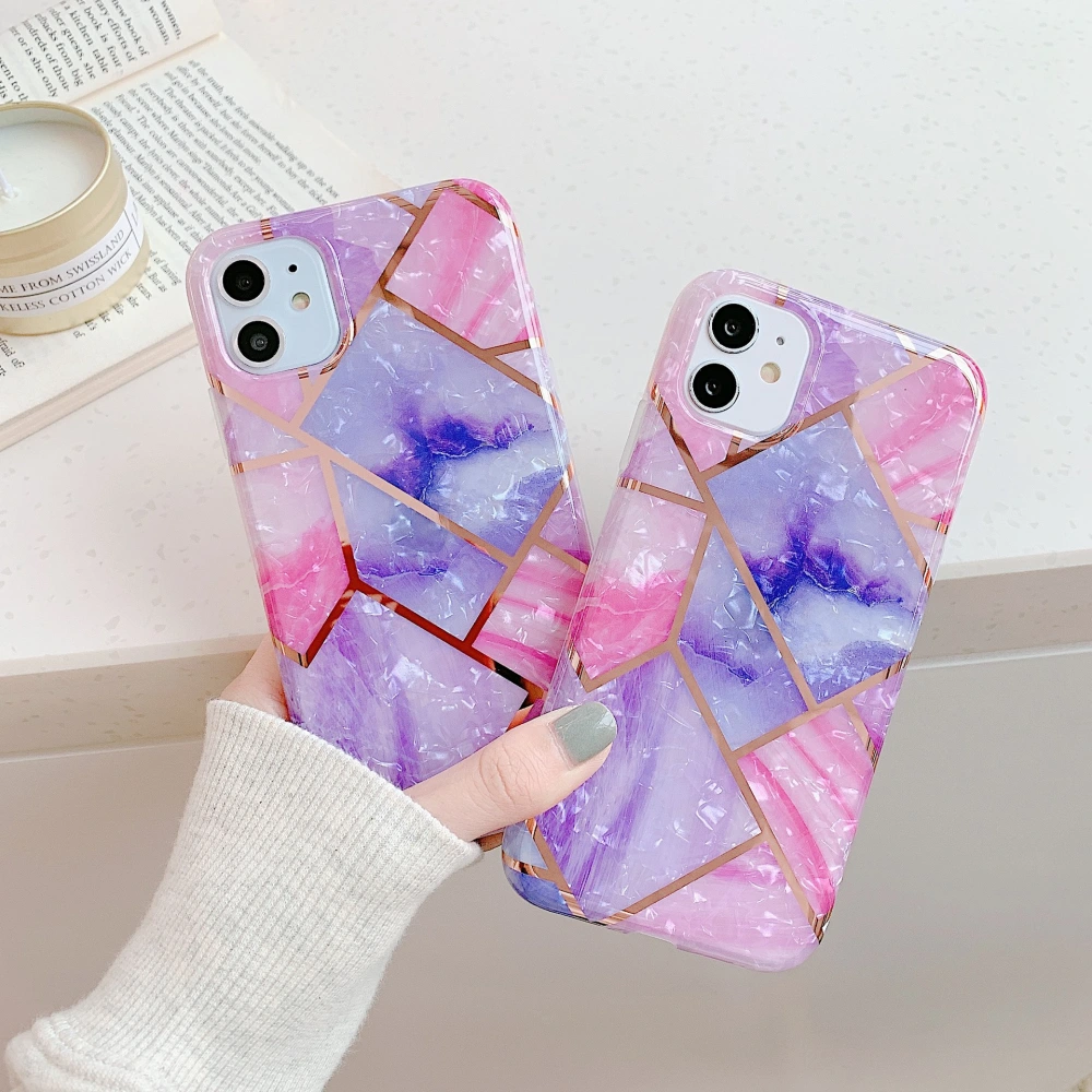 Compatible with Apple , Marble shell pattern mobile phone case