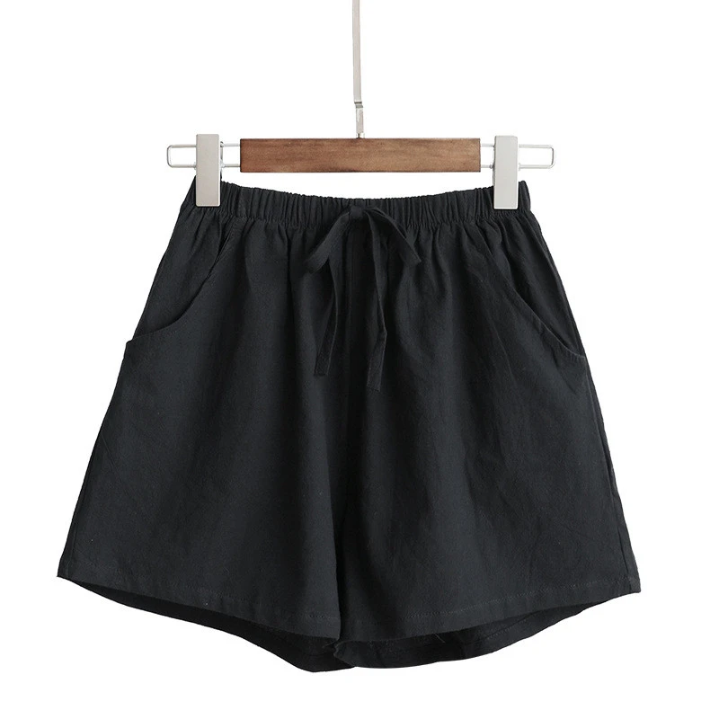 Women's cotton and linen shorts