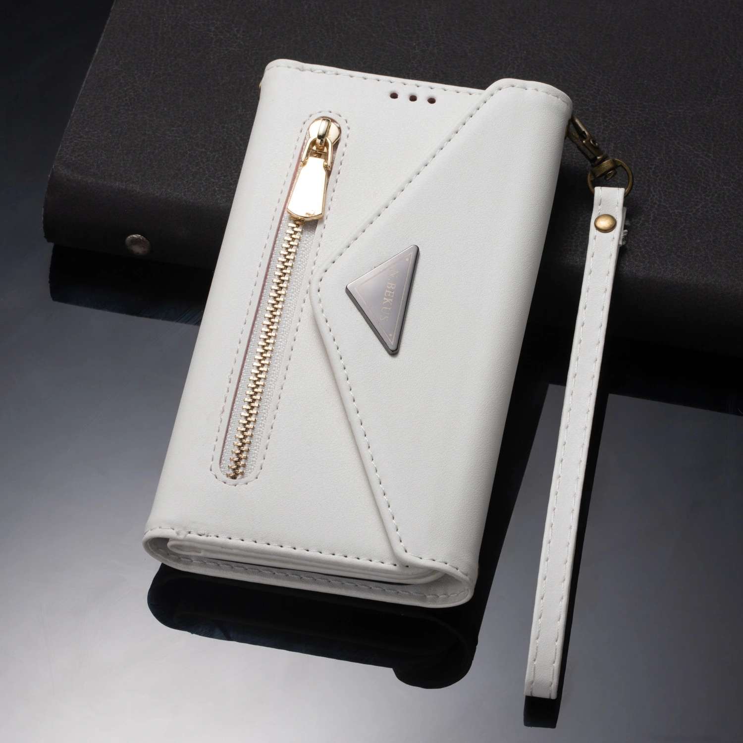 Multifunctional zipper phone case