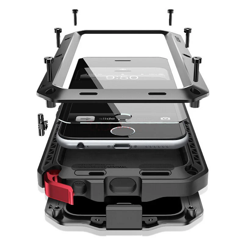 Compatible with Apple , Aluminum alloy anti-drop mobile phone case