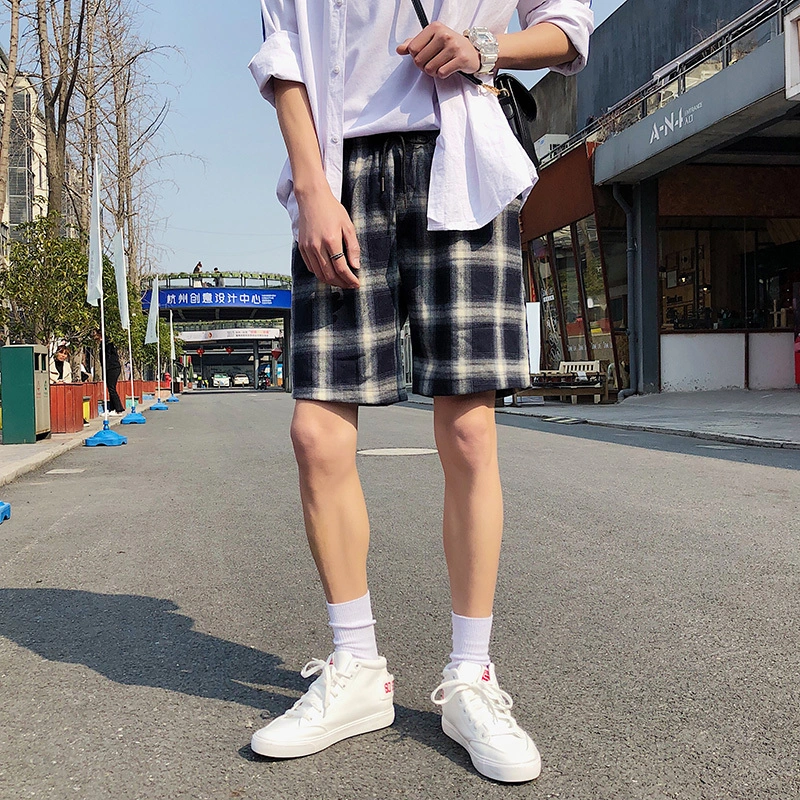 Summer New Loose Wild Retro Plaid Shorts