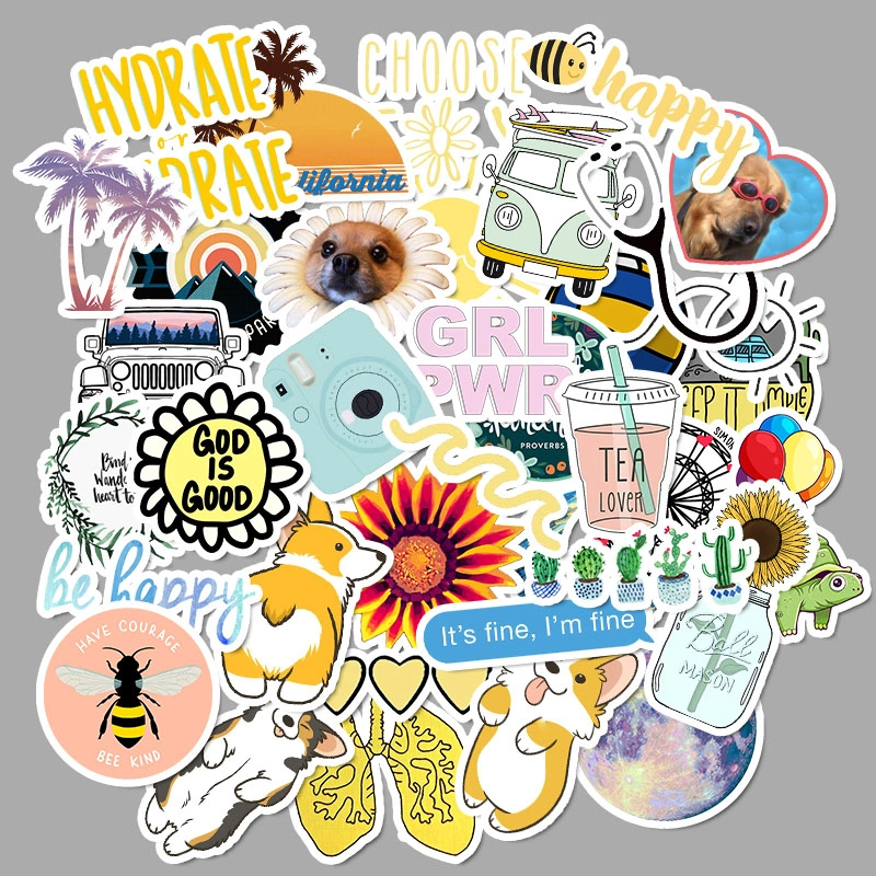 50 Ins wind suitcase stickers