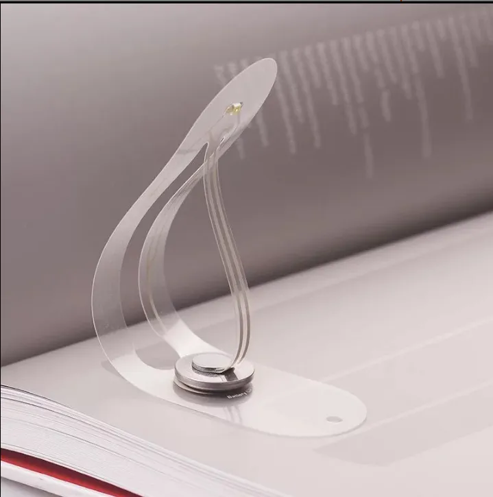 Mini Thin LED Book Light For Reading Bulbs Novelty Card Flashlight Funny Night Light Bookmark Lamp