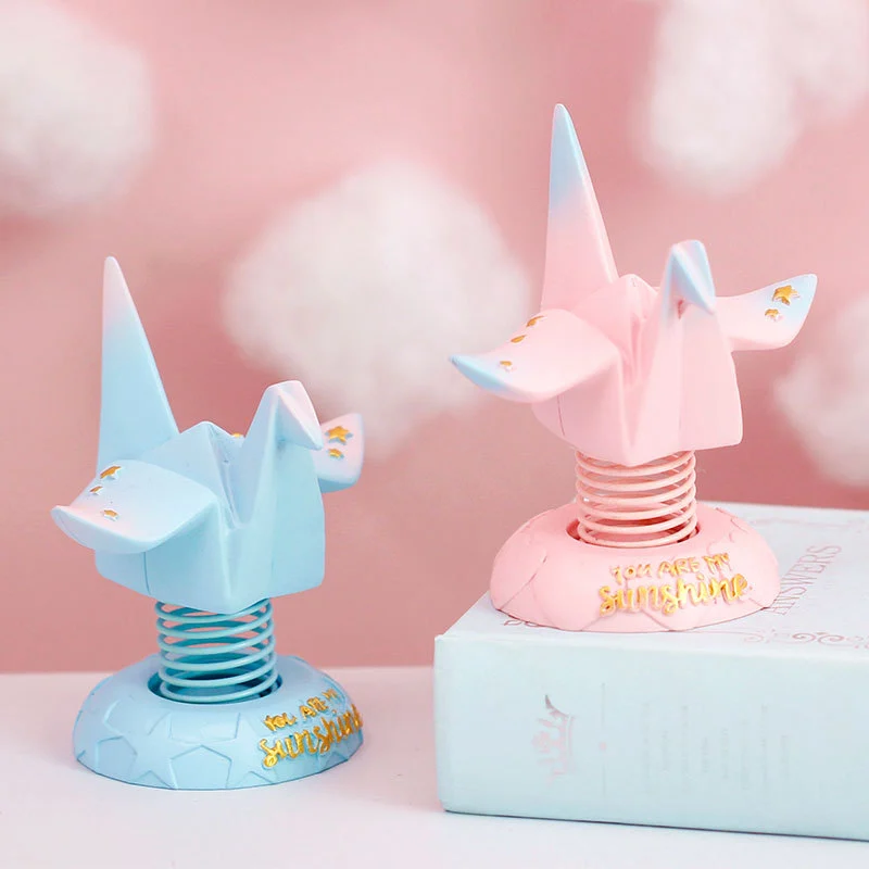 Cartoon Paper Cranes Car Decoration