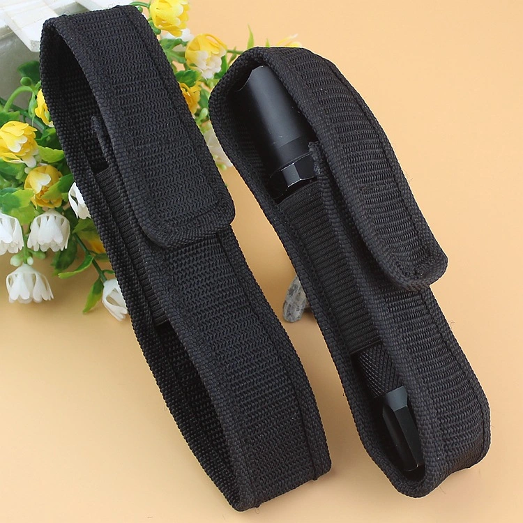 Factory made strong flashlight sleeve, nylon cloth cover, flashlight accessories can hang belt, durable