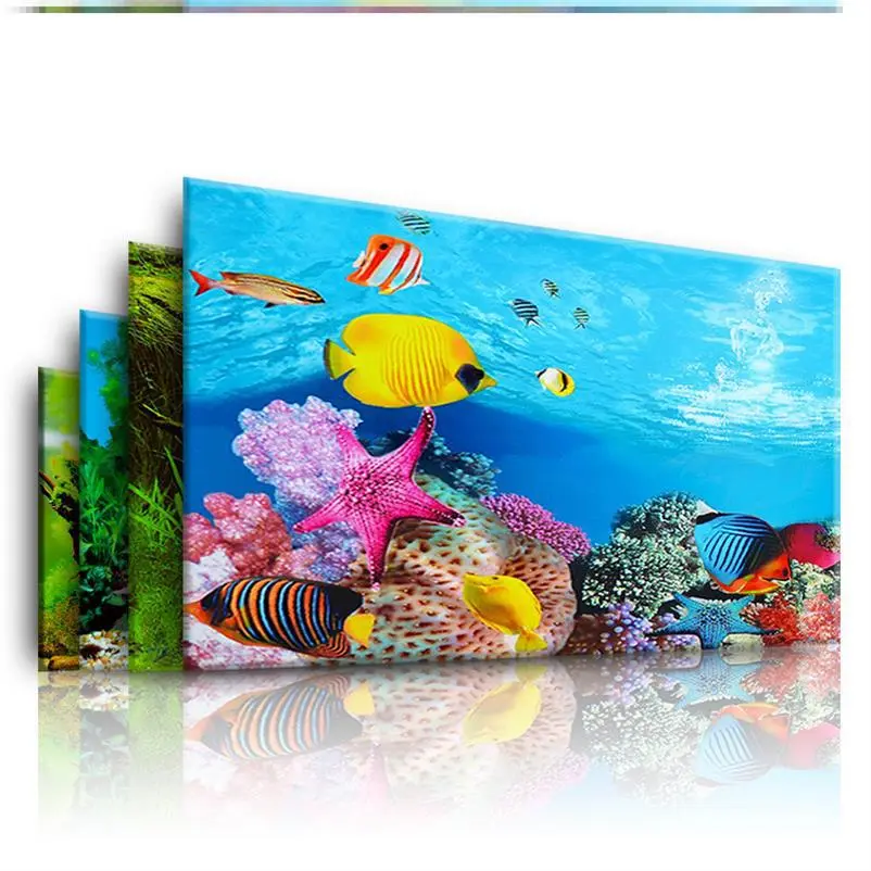 Fish Tank Sticker Background HD 3d Self-Adhesive Background Map Landscape Painting