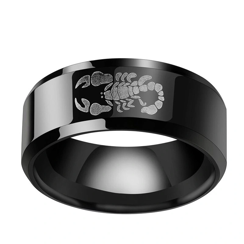 Scorpion Marking Titanium Steel Ring Men's Ring