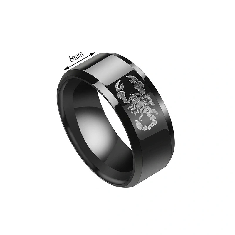 Scorpion Marking Titanium Steel Ring Men's Ring