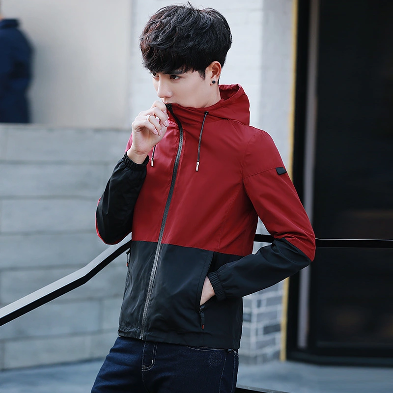 Men's Hoodies Windproof Light Weight Patch Jackets