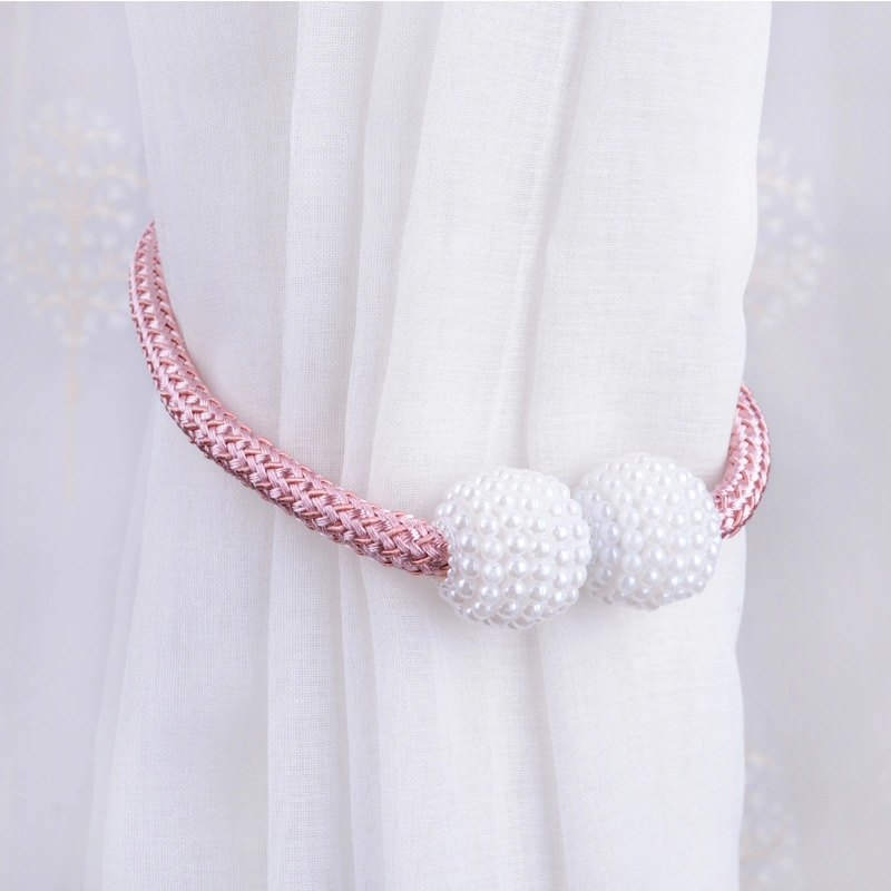 Curtain magnet buckle free perforation creative versatile tie rope