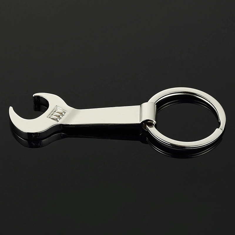 Personality Wrench Bottle Opener Metal Keychain New Wave Simulation Wrench Bottle Opener