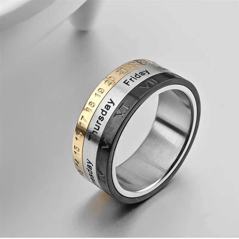 Men's Turning Titanium Steel Ring