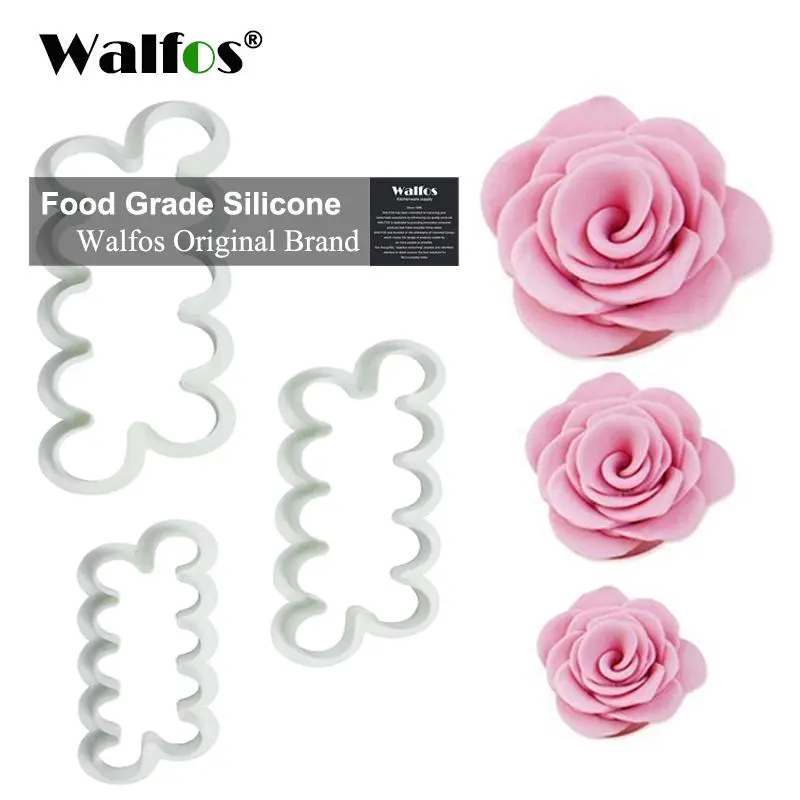 3 pieces Rose Flower Cookie Cutter