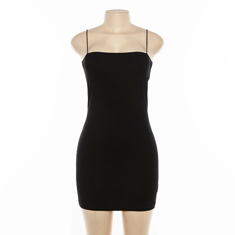 Solid color slim British style dress