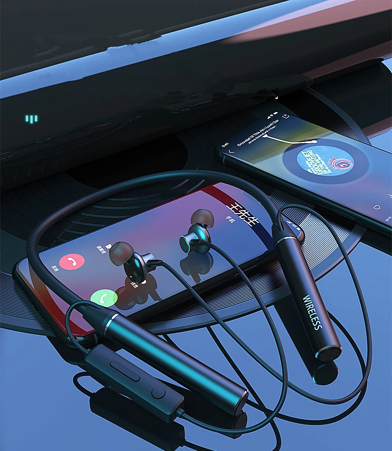 Neck-mounted Bluetooth headset