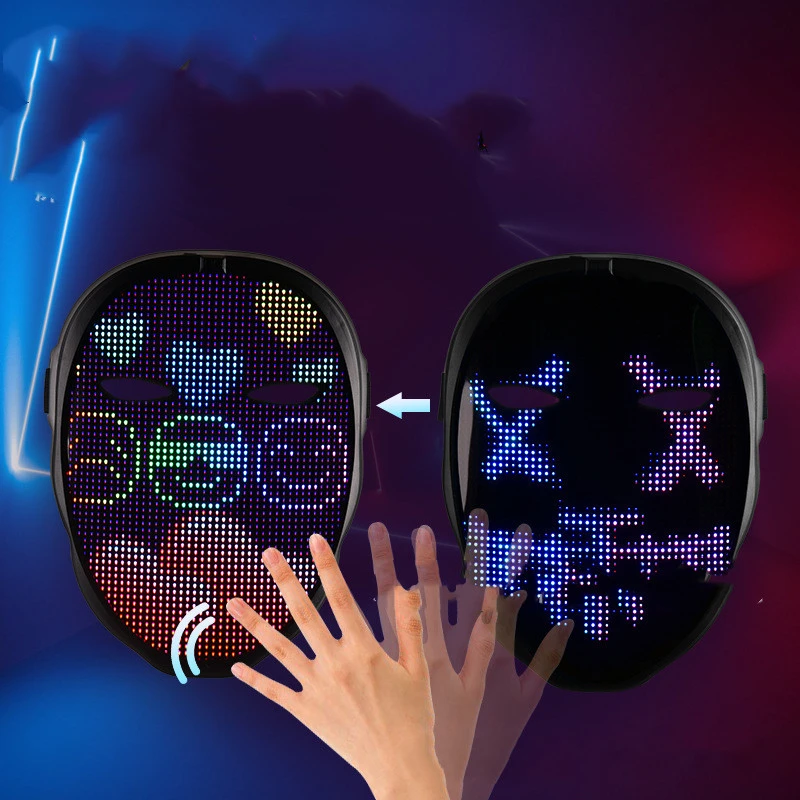 LED Luminous Mask Display Screen Mask Dance Party Mask