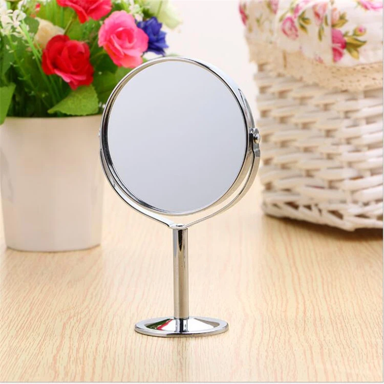 Metal Small Mirror, Desktop Mirror, Double-sided Makeup Mirror