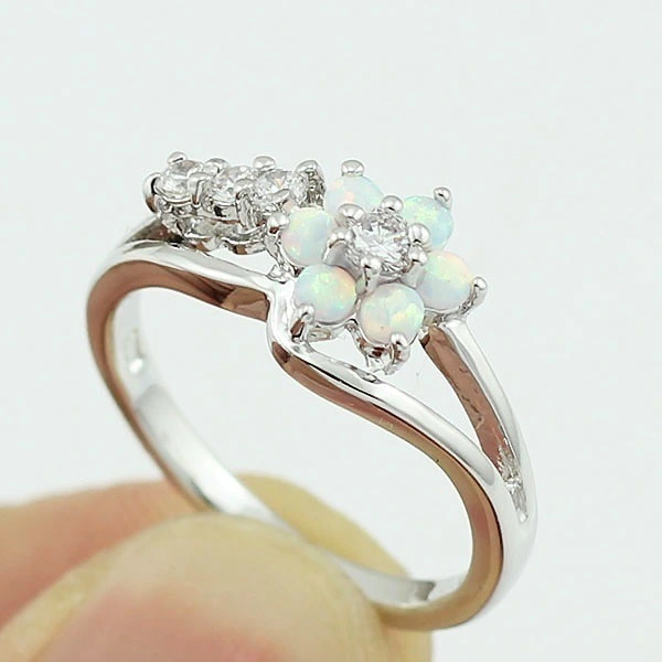 FLOWER FIRE OPAL RING