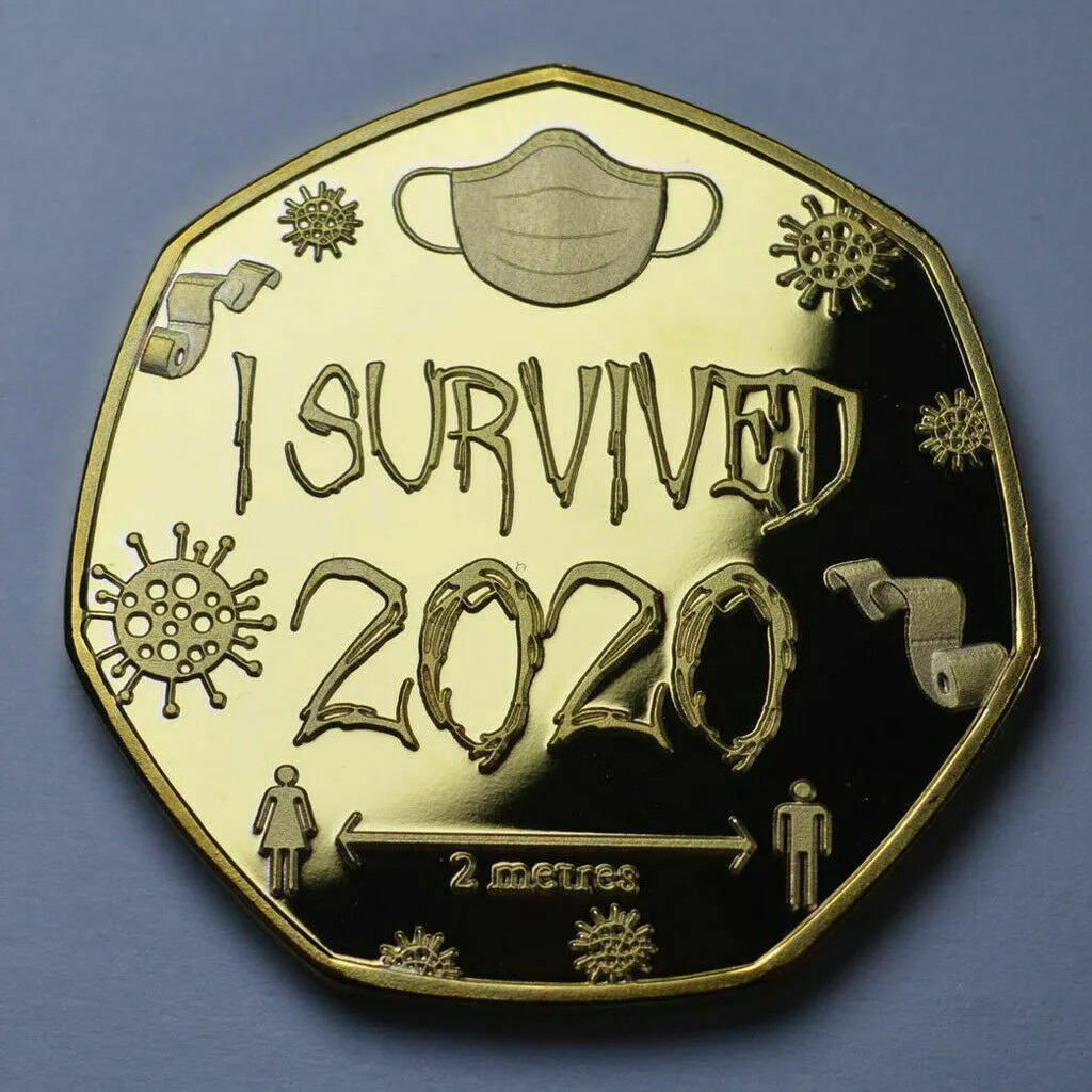  Silver Golden Commemoratives Copy Coins Gift for Friends Family Collectors I Survived Gifts