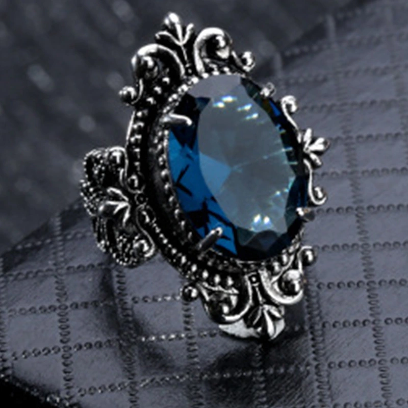 Natural Aqua Blue Topaz Ring