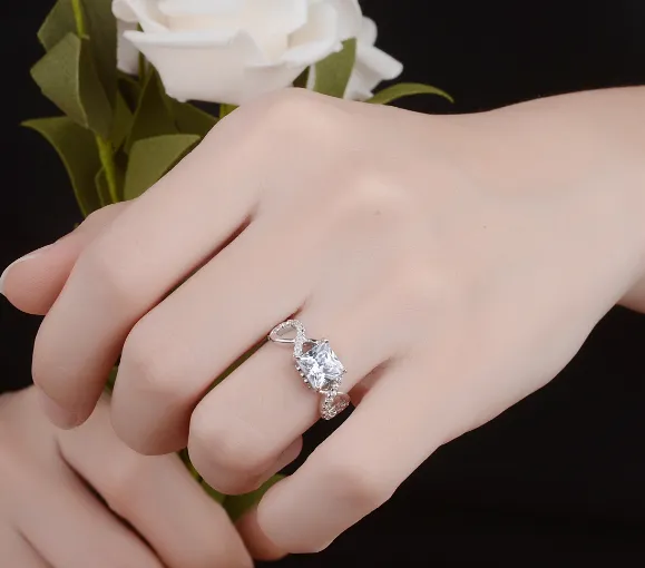Ring women's edging zircon accessories