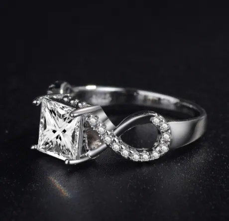 Ring women's edging zircon accessories