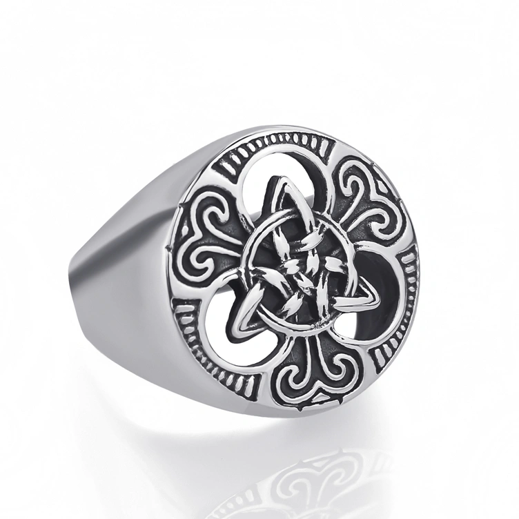 Simple Concentric Knot Stainless Steel Ring