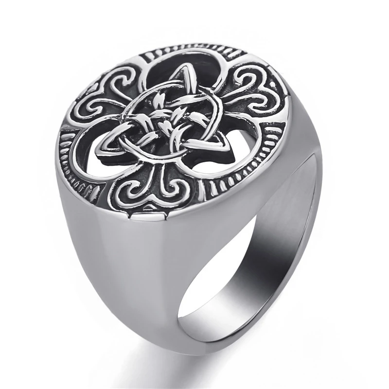 Simple Concentric Knot Stainless Steel Ring