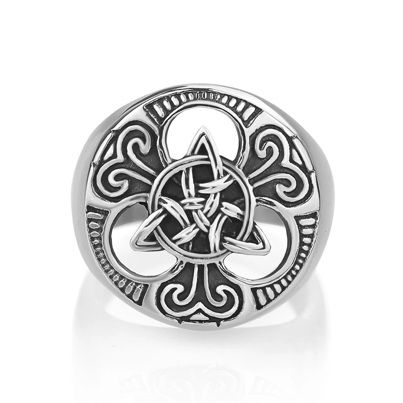 Simple Concentric Knot Stainless Steel Ring