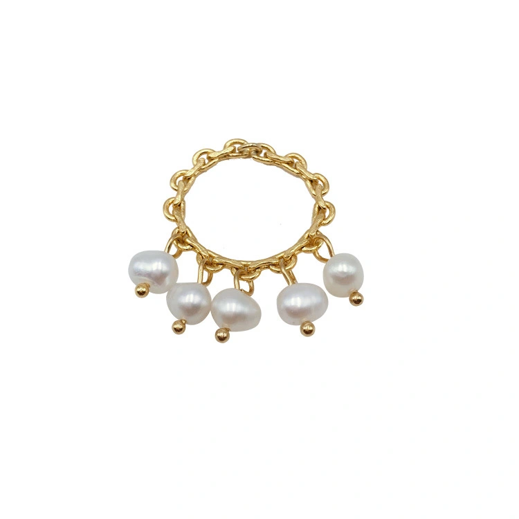 Pearl Tassel Temperament Ring