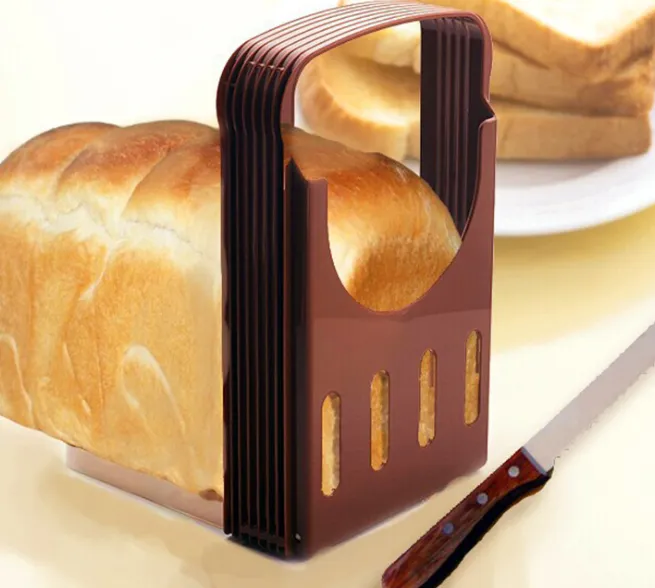 Practical Bread Cutter Loaf Toast Slicer Cutting Slicing Guide Kitchen Tool Random Color Brotschneider Pan de corte