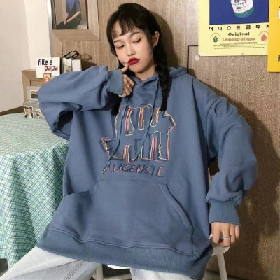 Lazy Style Hooded Jacket Korean Style Loose Hong Kong Style Top