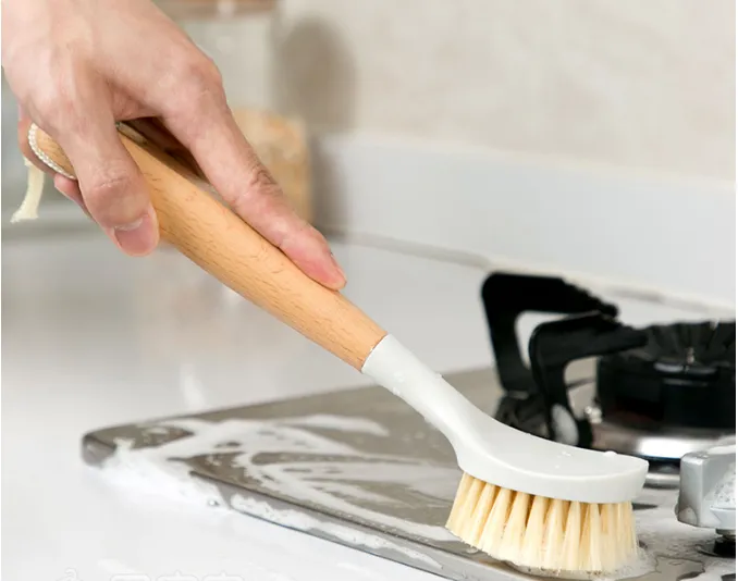 Kitchen non-stick pan decontamination cleaning pot brush