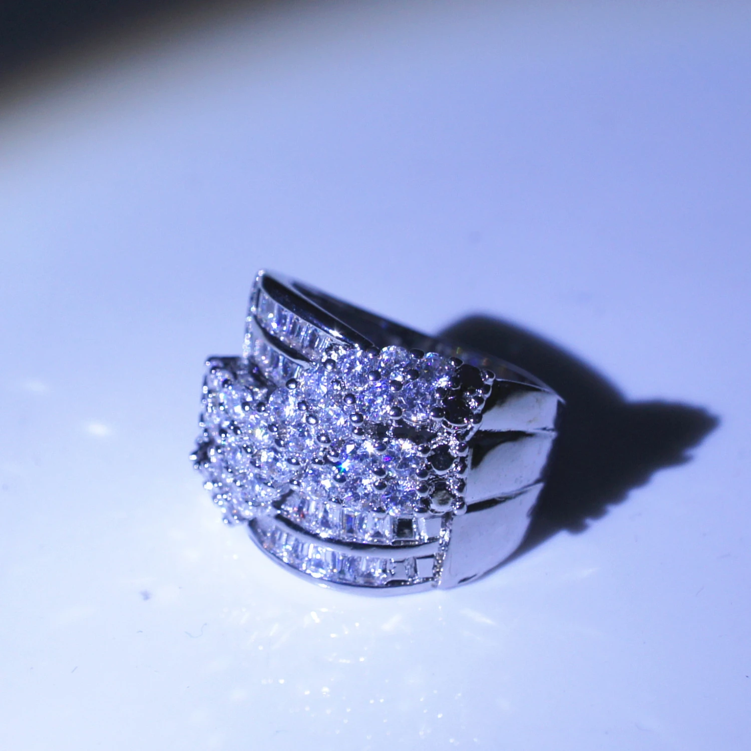 Hearts and Arrows Full Diamond Ring