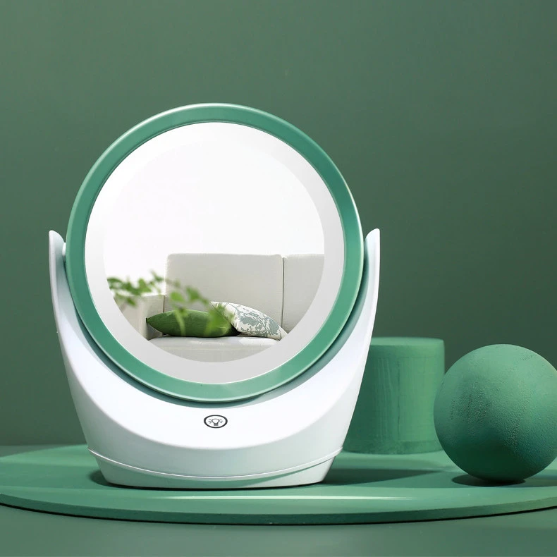 Dimmable Dual-purpose Mirror LED Switch Touch Rotating Double-sided Mirror