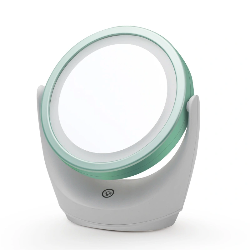 Dimmable Dual-purpose Mirror LED Switch Touch Rotating Double-sided Mirror