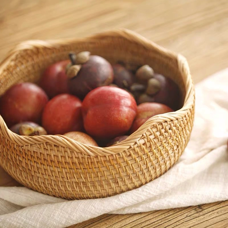 Woven Rattan Holds Fruit Baskets, Candies, Snacks And Snack Plates