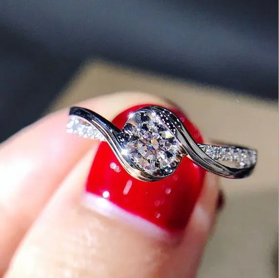 Super Diamond Octagon Zircon engagement ring