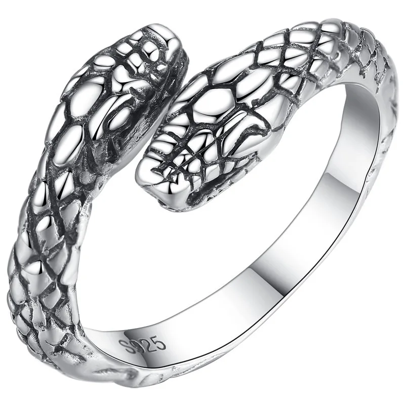 Ladies Silver Snake Ring