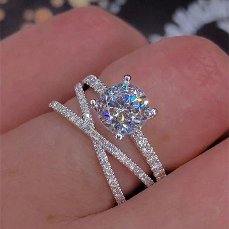 Double wound engagement ring