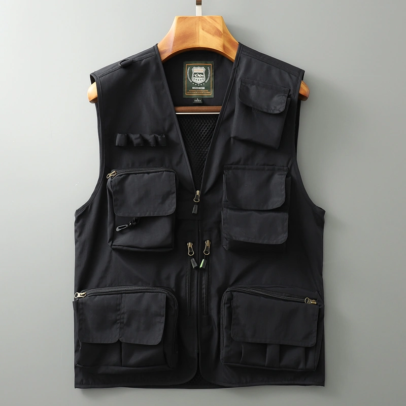 Breathable Outdoor Multi-function Fishing Vest with Mesh