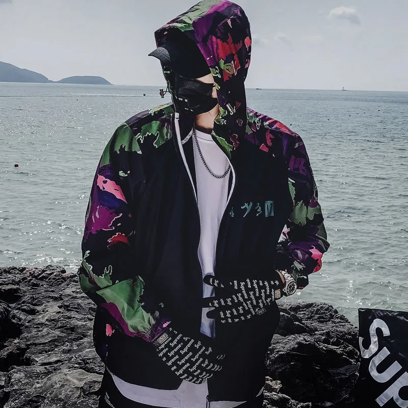 Windbreaker Hip Hop Korean Hooded