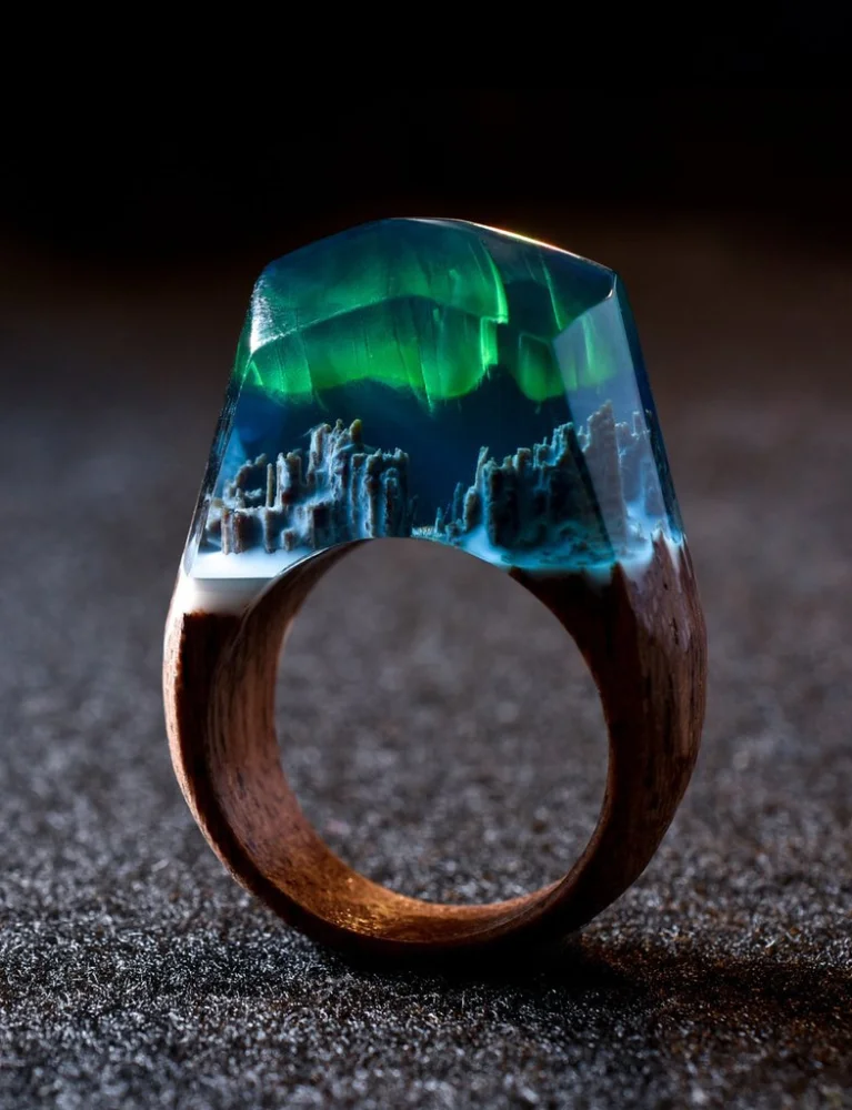 Resin wood ring