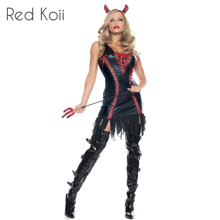 PU Leather Devil Vampire Cosplay Suit