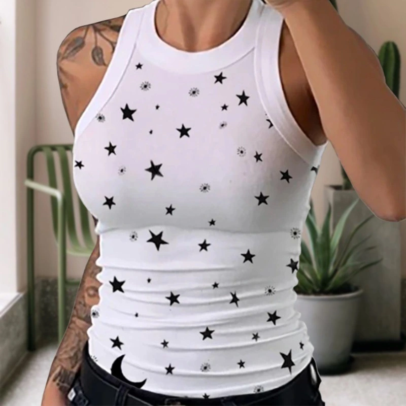 Women's round neck racer vest
