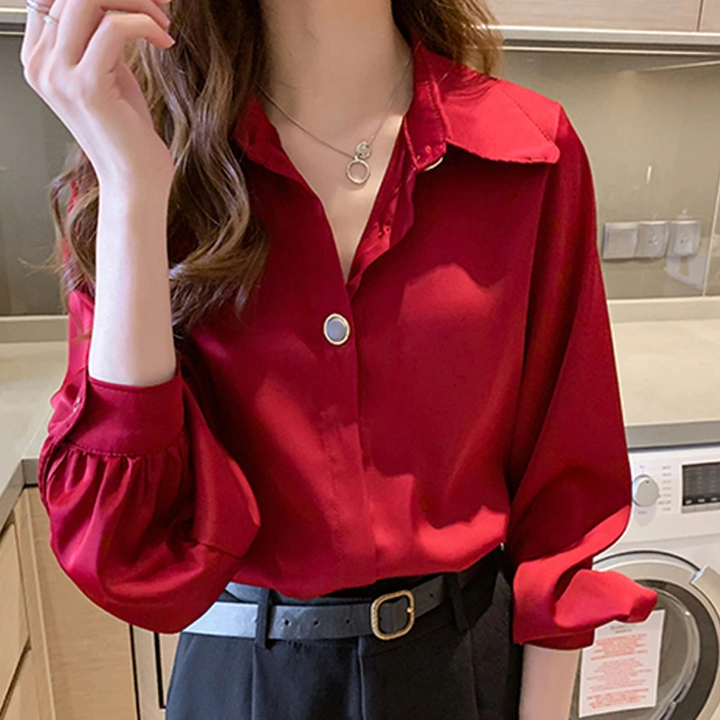 Long-sleeved top bottoming chiffon