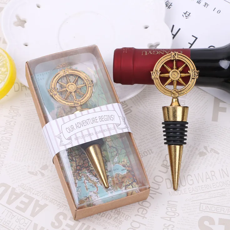 New European and American rudder creative antique wine stopper wine bottle stopper wedding gift Valentine's Day small gift