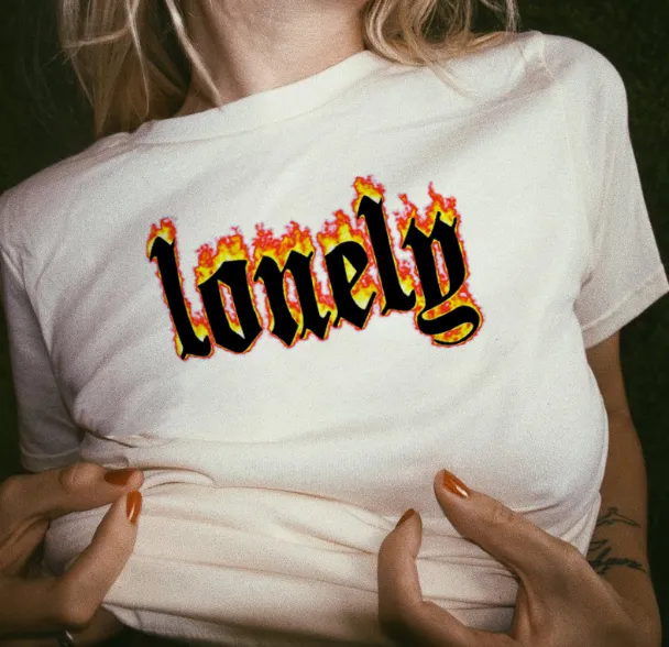 Flame print t-shirt